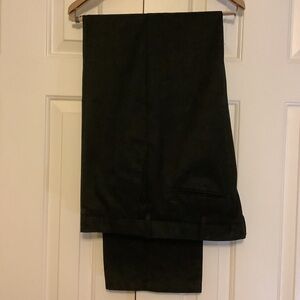 Dockers Signature Khaki Flat Front Pants, Black, Size 38 X 36